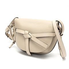 ロエべ / LOEWE　ゲートバッグ スモール / ショルダーバッグ　型押しレザー　グレージュ系 【中古】 商品番号 S-158099