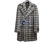 58850円　ブラウンチェック　G-stage/ジーステージ チェスターコート ダブル ビッグガン クラブチェック