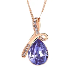 [ジョセファシエール] ネックレス ティア ドロップ レディース 女性 チェーン プレゼント ペンダント 人気 カワイイ ファッション カッコイイ スポーツ 結婚式 ステンレス 収納 925 パーティー ケース ダイヤモンド 箱 アクセサリー  [アメジスト]