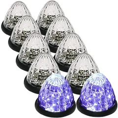 Color:パープル 特注色 【Customize】トラック用 マーカーランプ サイド マーカー 16LED 24V用 標識 ランプ 汎用 10個 セット ブルー/イエロー/ブルー・レッド/イエロー/レッド/ホワイト/グリーン/ピンク 各色あり (パープル 特