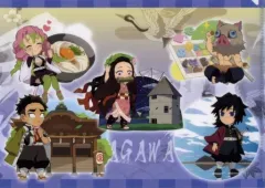 【中古】クリアファイル 集合 ご当地SD A4クリアファイル(香川) 「鬼滅の刃 全集中展 -無限列車編・遊郭編-」 香川会場限定ver.