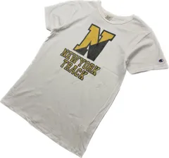 Champion ☆ 柔らかい素材感◎ カレッジプリント◎ ホワイト Tシャツ 半袖 M アメカジ スポーツ ストリート 人気 古着 チャンピオン■S2454