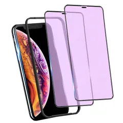 【特価セール】【ブルーライトカット】 iPhone11Pro iPhoneX Xs 強化ガラスフィルム (2枚) 高感度なタッチ感/飛散防止/硬度9H/気泡ゼロ/貼りミスゼロ/飛散防止 全面保護フィルム 強化ガラスフィルム2枚 ガイド枠付き (5.8インチ)