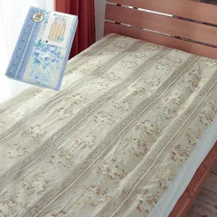 敷き布団カバー シングル 綿100% 上品 おしゃれ フラワー 花柄 105×215cm 速乾 ファスナー式