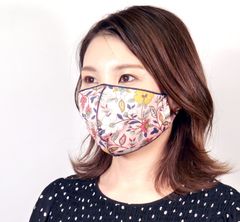 ハンドメイド！　スポーツ＆レジャーマスク　日本製　ピンクフラワー