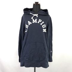 Champion/チャンピオン★スウェットパーカー【レディースL/紺/navy/ビッグロゴ】 プルオーバー/Tops/hoodie/jacket◆BJ083-a-1yn