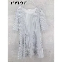 ◇ Sweet Mommy スウィートマミー ストライプ 五分袖 膝丈 ワンピース サイズM ホワイト系 レディース 【中古】 【1002802211812】