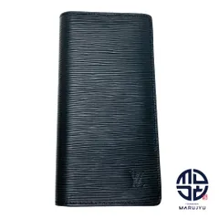 LOUIS VUITTON ルイヴィトン エピ ノワール 黒 ポルトフォイユ･ブラザ M60622 二つ折りサイフ 長財布 メンズ ブランド RFIDタグ
