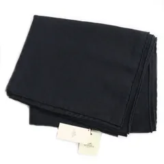 未使用品●HERMES エルメス カシミヤ×シルク H柄 大判 ストール/マフラー/ショール フランス製 ブラック タグ付き メンズのサムネイル