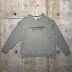 A.P.C.(アーペーセー) 90~00'sプリントスウェットプルオーバー L グレー フランスメイドのサムネイル