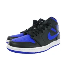 ナイキ NIKE AIR JORDAN 1 MID エアジョーダン1 ミッド スニーカー 27cm ブラック/ブルー 554724 068