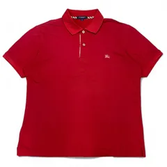 BURBERRY バーバリー ロンドン 半袖 ポロシャツ M レッド KT60-D14-KG