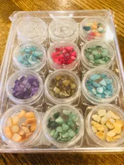 限定2個☆レジン封入パーツ 12個パレット ストーン