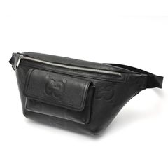グッチ / GUCCI　ジャンボ GG ラージ ベルトバッグ / ボディバッグ　645093　レザー　ブラック 【中古】 商品番号 S-158733