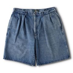 古着 80~90年代 ラルフローレン Ralph Lauren POLO COUNTRY ポロカントリー ツータック デニムショーツ ショートパンツ USA製/evb029695