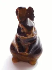 タイガーアイ ウサギ 41mm うさぎ置物 癒し 和み 幸運　金運