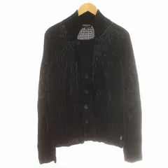 エンポリオアルマーニ EMPORIO ARMANI ニット カーディガン コットン リブニット 長袖 46 M 黒 ブラック /☆Gのサムネイル