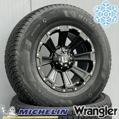 新品 取付ナットセット スタッドレス タイヤホイールセット Jeep ラングラー JL JK （アンリミテッド・サハラ・スポーツ・ルビコン）ミシュランタイヤ X-ICE SNOW SUV 265/70R17 LEXXEL DeathRockのサムネイル