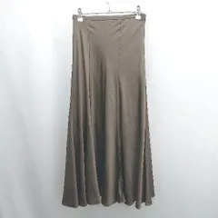 ◇ Θ OPAQUE.CLIP オペーク ドット クリップ 無地 ロング丈 タイト スカート サイズM ブラウン系 レディース E  【1506230029167】