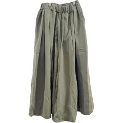 ワイド パンツ レディース ワイドパンツ ガウチョパンツ グリーン XL