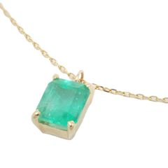 Cloche クロチェ ネックレス K18YG/エメラルド【いおき質店】