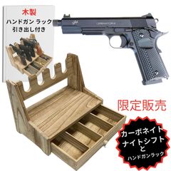 カーボネイト(Carbon8) M45DOC NiteShift リミテッドエディション CO2ブローバックハンドガン + ラック スタンド (引き出しあり)