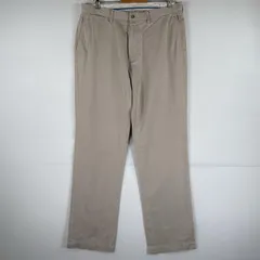 古着 ポロバイラルフローレン Polo by Ralph Lauren チノパンツ ポロチノ ワンポイント スラックス 大きいサイズ w36 L34  ベージュ メンズ