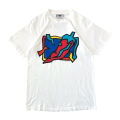 90s USA製 Lee 唐辛子 抽象画 ポップアート Tシャツ へビーコットン ヴィンテージ ホワイト カラフル