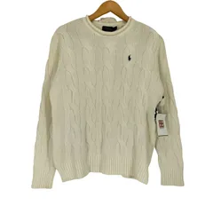ポロラルフローレン POLO RALPH LAUREN ポニー刺繍ロゴ 太ケーブルニット レディース  S