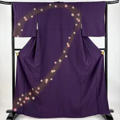 お値下げ 訪問着フルセット 紫灰色 楽天市場】【新古品】 紬 訪問着 着物 正絹 袷 洒落訪問着 先