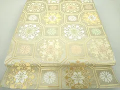 平和屋着物●西陣　川島織物　六通柄　本袋帯　蜀江花文　金銀糸　正絹　逸品　DAAU5142ps