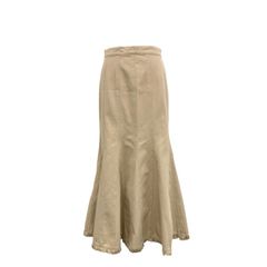 未使用品 MaxMara マックスマーラ ロングスカート コットン ベージュ 40 11-10-10332