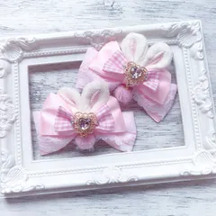 うさ耳ヘアクリップ　B