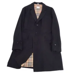 バーバリー BURBERRY コート ロングコート コットン100％ 裏チェック アウター メンズ 52(L相当) ブラックのサムネイル