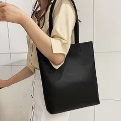 フェイクレザー PUレザー ブラック スーツ 肩掛け 手提げ シンプル お出かけ レザー調 オシャレ 無地 合成皮革 軽量 レディース メンズ カジュアル 女性 内ポケット付き 使いやすい ビジネスバッグ 通勤通学 スーツ レザー調