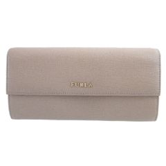 未使用 フルラ レザー ベージュ 2つ折り長財布 財布 1706 FURLA