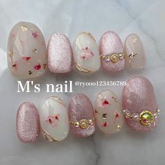 完成品/翌日発送可能/匿名配送可能/全サイズ入り/結婚式/成人式/成人式ネイル/ネイルチップ/マグネットネイル/24枚