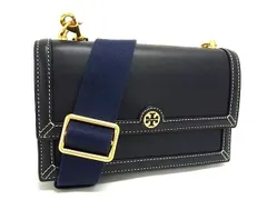 ■新品■未使用■ TORY BURCH トリーバーチ レザー クロスボディ ショルダーバッグ 斜め掛け レディース ネイビー系 FP1856