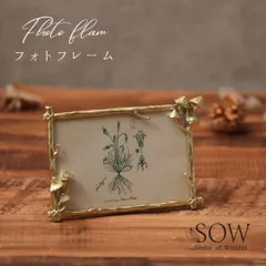 フォトフレーム 写真立て おしゃれ 置き型 横置き かわいい フォトスタンド 写真たて インテリア 雑貨 SOW ソウ きのこ マッシュルーム ゴールド おしゃれ プレゼント 記念日 誕生日 DRDF2003 Sow008