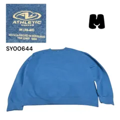 ATHLETIC WORKS古着無地スウェットトレーナーMブルー