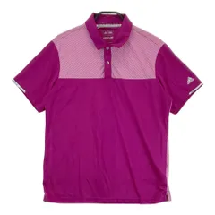 サイズ：O ADIDAS GOLF アディダスゴルフ BC2937 半袖ポロシャツ ボーダー柄 ピンク系 [240101346956]# ゴルフウェア メンズ ストスト