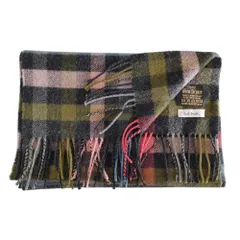 美品 Paul Smith ポールスミス ×Glen Prince グレンプリンス コラボ ウール100％ チェック柄 フリンジマフラー ストール マルチカラー メンズ レディース 古着 中古 USED