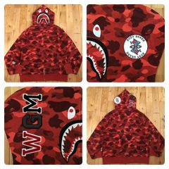 ★2XL★ Red camo シャーク パーカー shark full zip hoodie a bathing ape BAPE エイプ ベイプ アベイシングエイプ 迷彩 WGM XXL