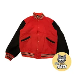 60s BUTWIN スタジャン 赤/クリーム 1947年刺繍 サイズ40