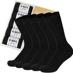 【特売】[Ｋ・ＮＩＶＥ] 靴下 メンズ ビジネスソックス 竹繊維 抗菌消臭 蒸れない 毛玉になりにくい 破れにくい 紳士用 無地 黒 冠婚葬祭 四季適用 5足セット 24.0～28.0cm