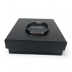SAINT LAURENT ブラックレザー　ブレスレット　バングル Amazon | [サンローランパリ]ブレスレット バングル ブラック