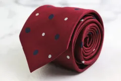タカキュー ブランド ネクタイ ドット PO メンズ レッド TAKA Q 【中古】
