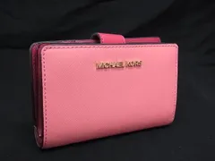 MICHAEL KORS マイケルコース レザー 二つ折り 財布 ウォレット 小銭入れ 札入れ レディース ピンク系 DK7328