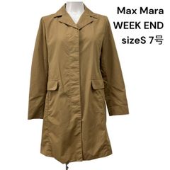 極美品 WEEKEND Maxmara ロゴプリーツステンカラーコート ベルト