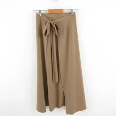 フリークスストア FREAKS STORE ラップスカート ロング ストレッチ 茶 F *A530